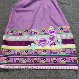 Vera Bradley Floral Skirt Purple Cotton Womens Size M